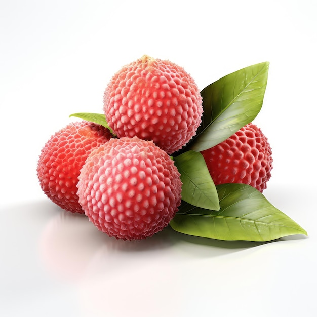 illustration litchi frais exposé dans sa gloire artistique