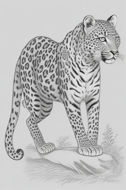 illustration de logo design léopard