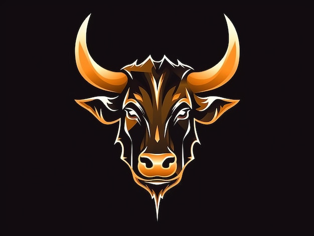 Illustration de logo de vache