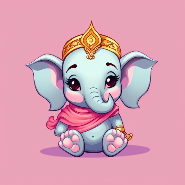 Illustration de Lord Ganesha pour Ganesh Chaturthi Ai généré