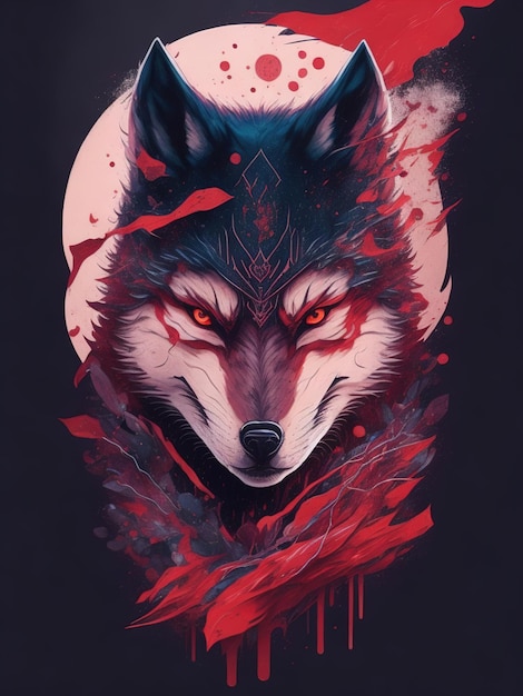 Illustration d'un loup ninja