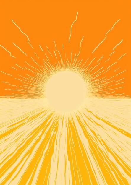 L'illustration de la lumière jaune de l'éclatement du soleil est un résumé de l'arrière-plan