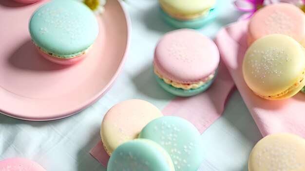 Illustration de macarons sucrés savoureux