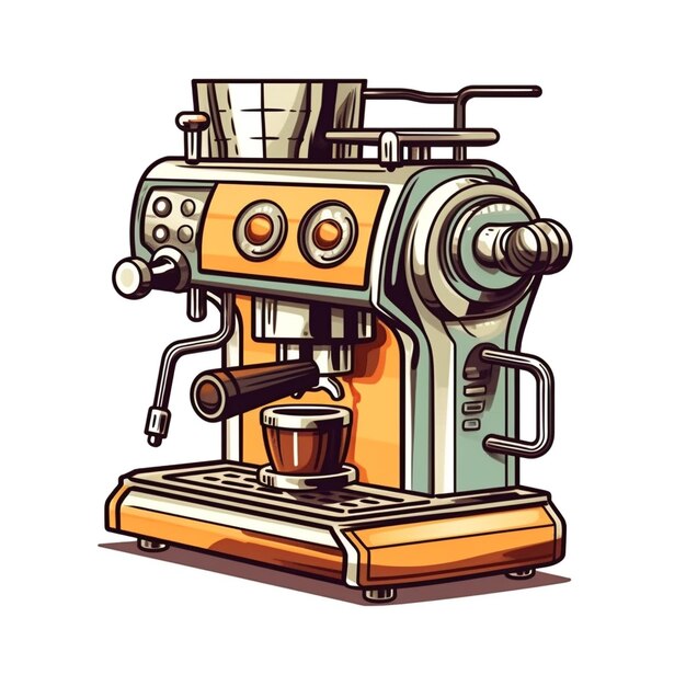 Photo illustration de la machine à café