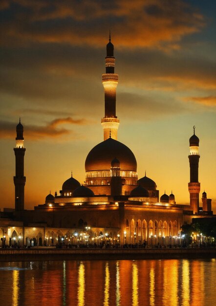 Illustration d'un magnifique bâtiment de mosquée