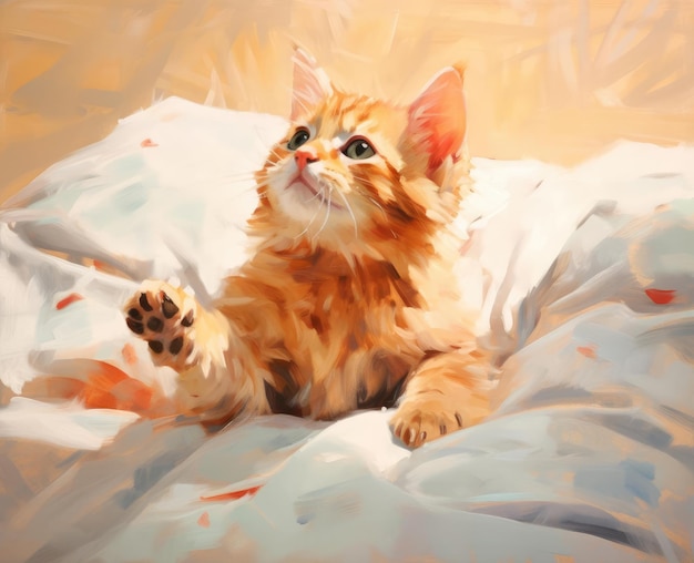 Illustration d'un magnifique chaton