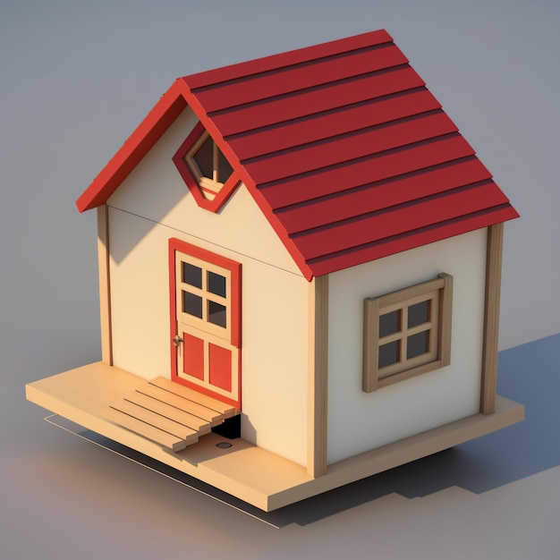 L'illustration de la maison 3D immobilière