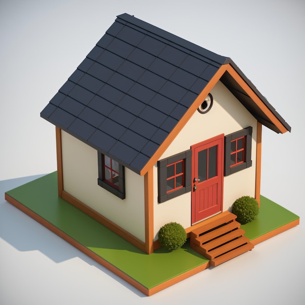 L'illustration de la maison 3D immobilière