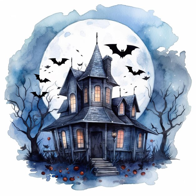 Illustration de la maison d'Halloween