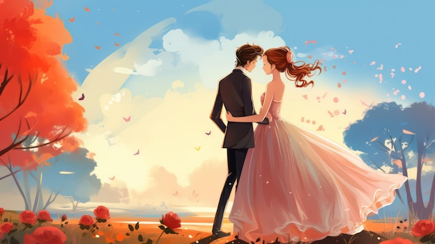 illustration de mariage