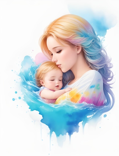 Illustration mère et fille