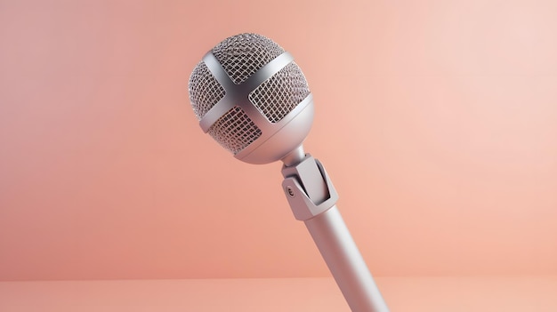 Illustration de microphone vintage rétro IA générative