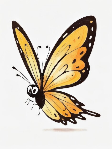 Illustration d'un mignon papillon stylisé