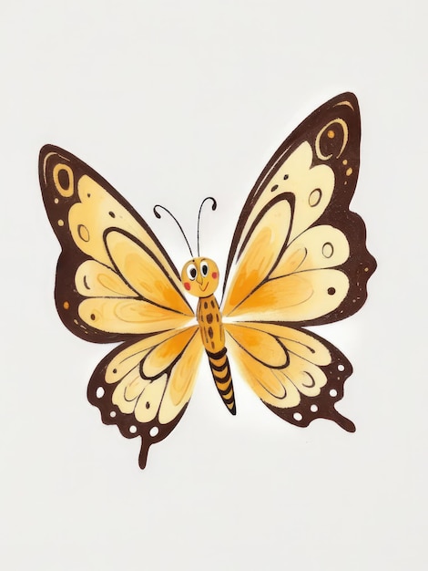Illustration d'un mignon papillon stylisé