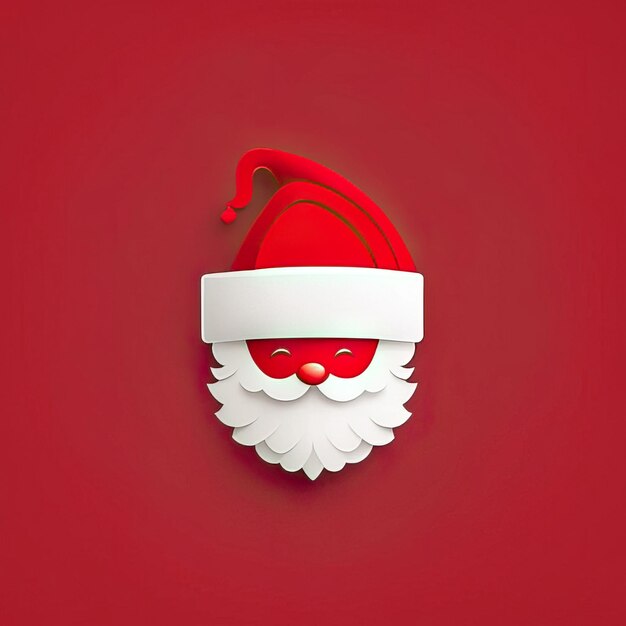 Illustration minimaliste du Père Noël