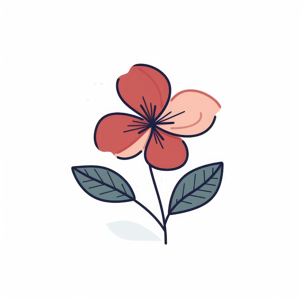 Illustration minimaliste de fleurs