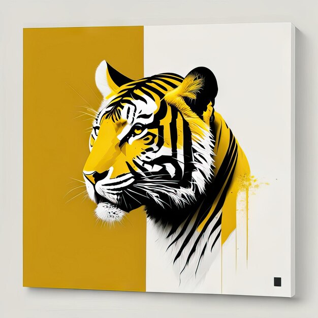 Illustration minimaliste de tigre