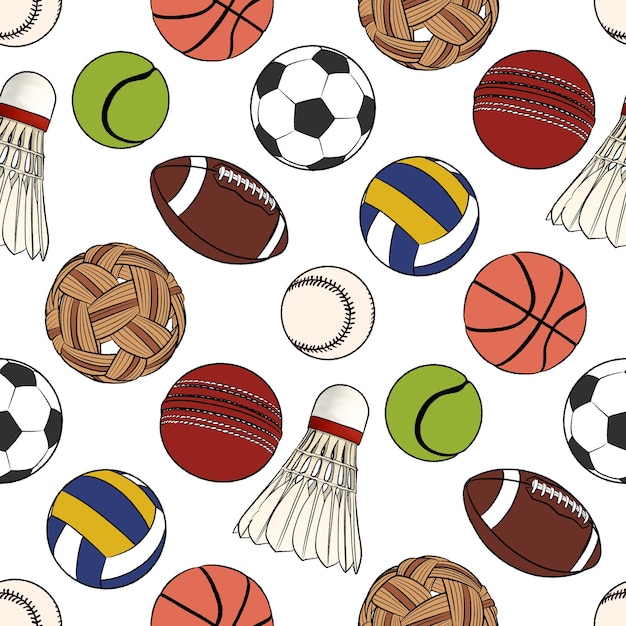 Illustration de modèle de balle de sport sur fond blanc