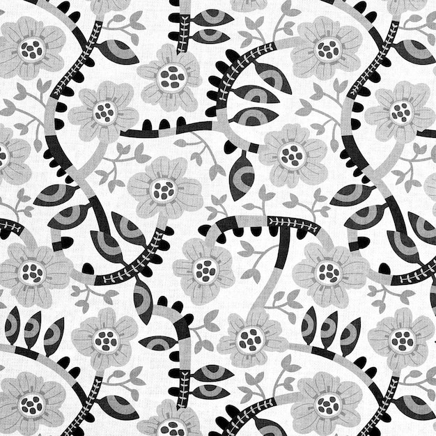 illustration de modèle de conception d'arrière-plan floral doodle sans couture