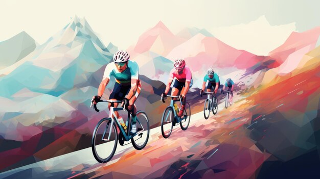 une illustration moderne de cyclisme