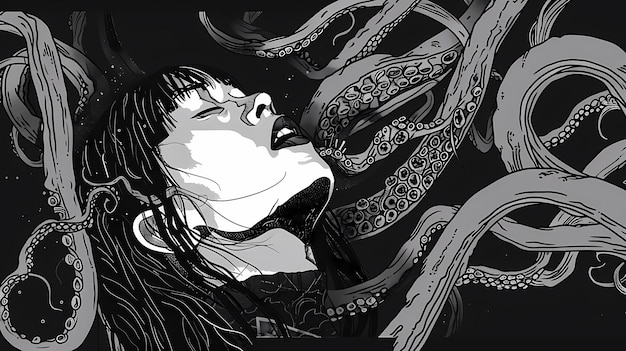 Illustration monochrome intense