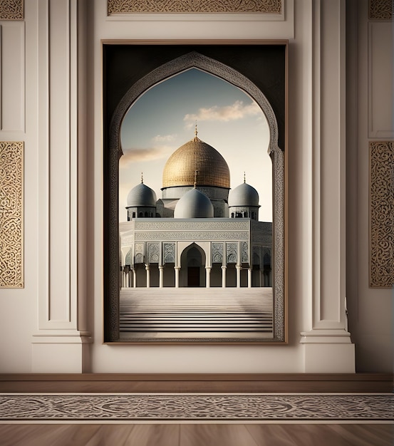 Illustration de la mosquée 3D alaqsa palestinienne