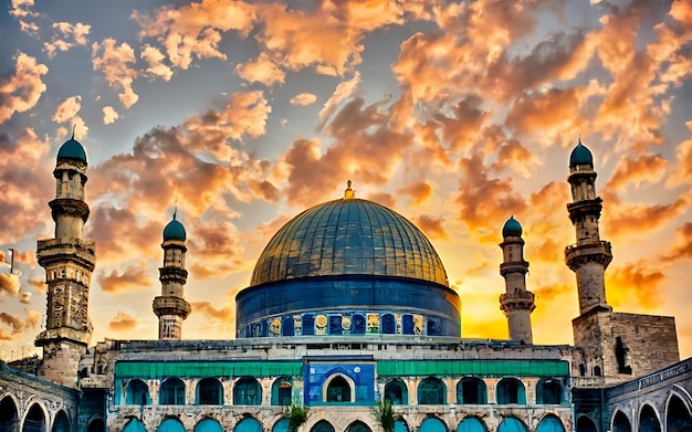 Photo l'illustration de la mosquée d'al-aqsa