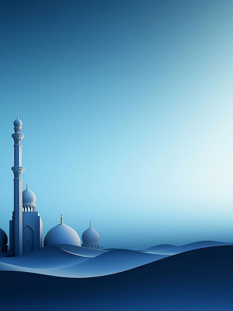 Photo illustration de mosquée dans la mosquée de nuit dans l'illustration de nuit de mosquée