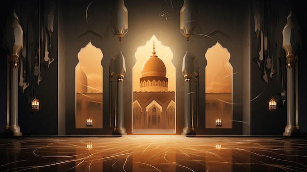 Illustration de la mosquée HD 8K fond d'écran Image photographique