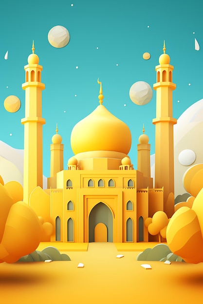 illustration de la mosquée jaune