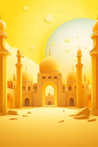 illustration de la mosquée jaune