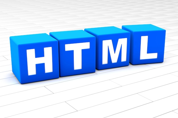 Illustration de mot HTML