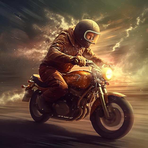 Illustration de motard