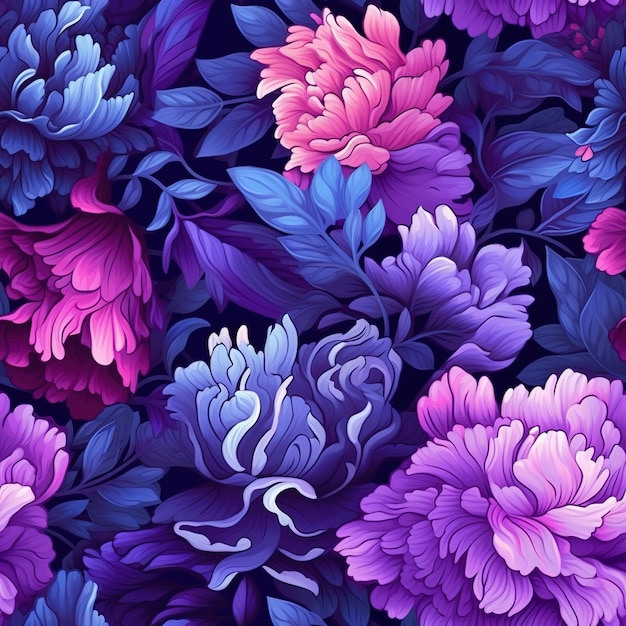 Illustration de motif floral sans soudure
