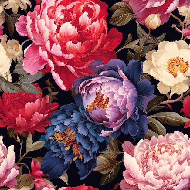 Illustration de motif floral sans soudure