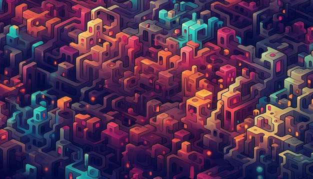 illustration de motif de pixel design coloré créatif