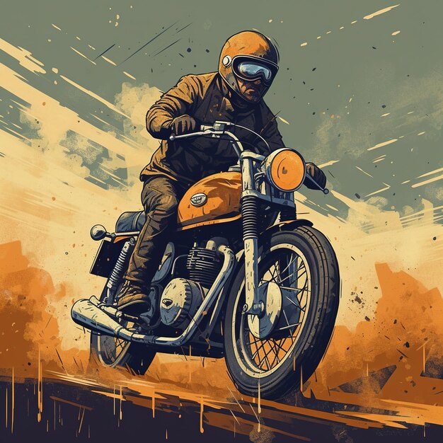 Photo illustration de moto rétro