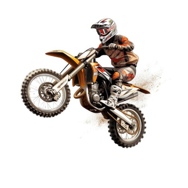 Photo illustration de motocross à travers la saleté