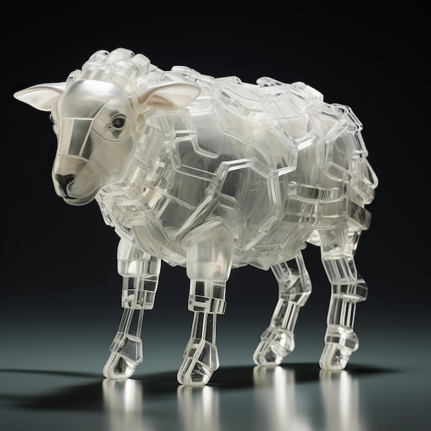 illustration d'un mouton en verre