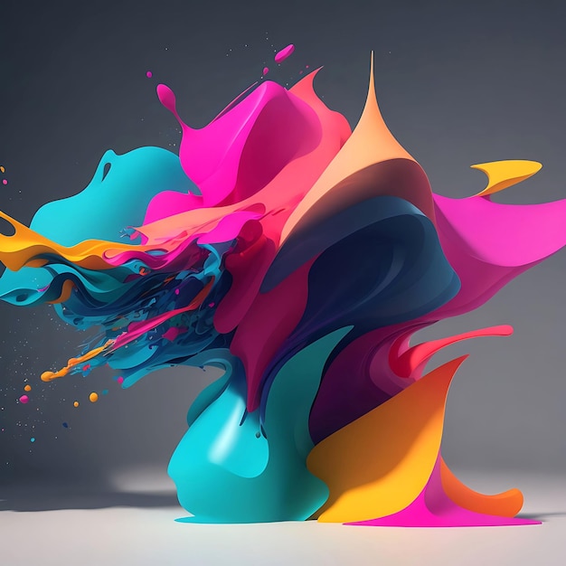 Illustration multicolore abstraite de rendu 3D