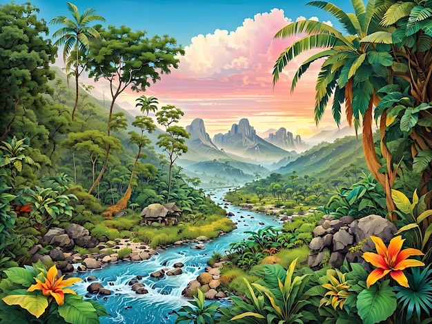 Illustration de la nature colombienne