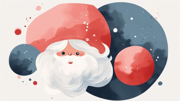 Illustration de Noël dans un style minimaliste Cartes postales de Noël aux couleurs vives