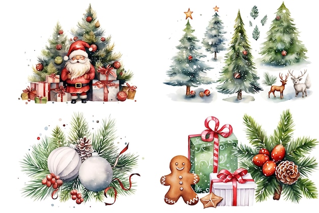 Illustration de Noël des éléments de décoration