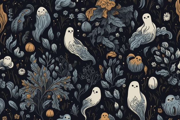 Une illustration en noir et blanc d'oiseaux et de fleurs.