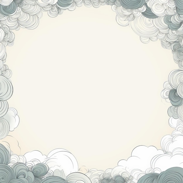 une illustration de nuages sur fond blanc