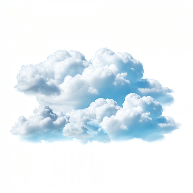 Photo illustration de nuages sur fond blanc