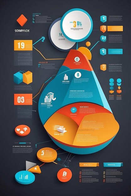 Photo illustration numérique 3d abstraite infographique l'illustration vectorielle peut être utilisée pour le diagramme de mise en page du flux de travail options numériques conception web