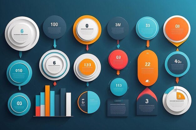 Photo illustration numérique 3d abstraite infographique l'illustration vectorielle peut être utilisée pour le diagramme de mise en page du flux de travail options numériques conception web