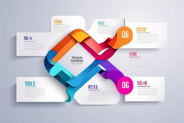 Illustration numérique 3D abstraite Infographique L'illustration vectorielle peut être utilisée pour le diagramme de mise en page du flux de travail options numériques conception web