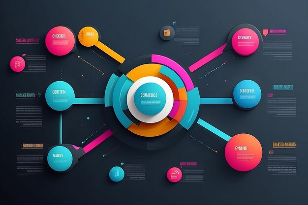 Photo illustration numérique 3d abstraite infographique l'illustration vectorielle peut être utilisée pour le diagramme de mise en page du flux de travail options numériques conception web